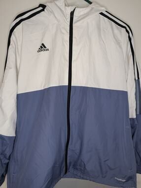 Adidas Youth Boys Large 13-14 Yrs Tiro Colorblock Full Zip Windbreaker Jacket